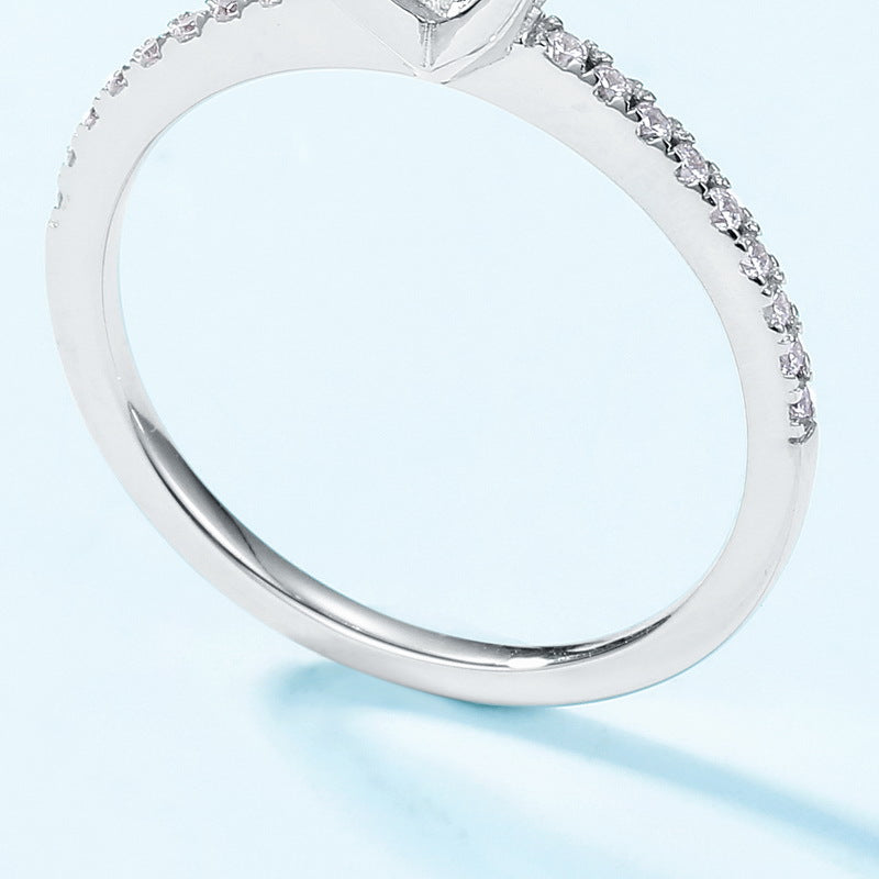 Minimalist S925 Silver Moissanite Ring