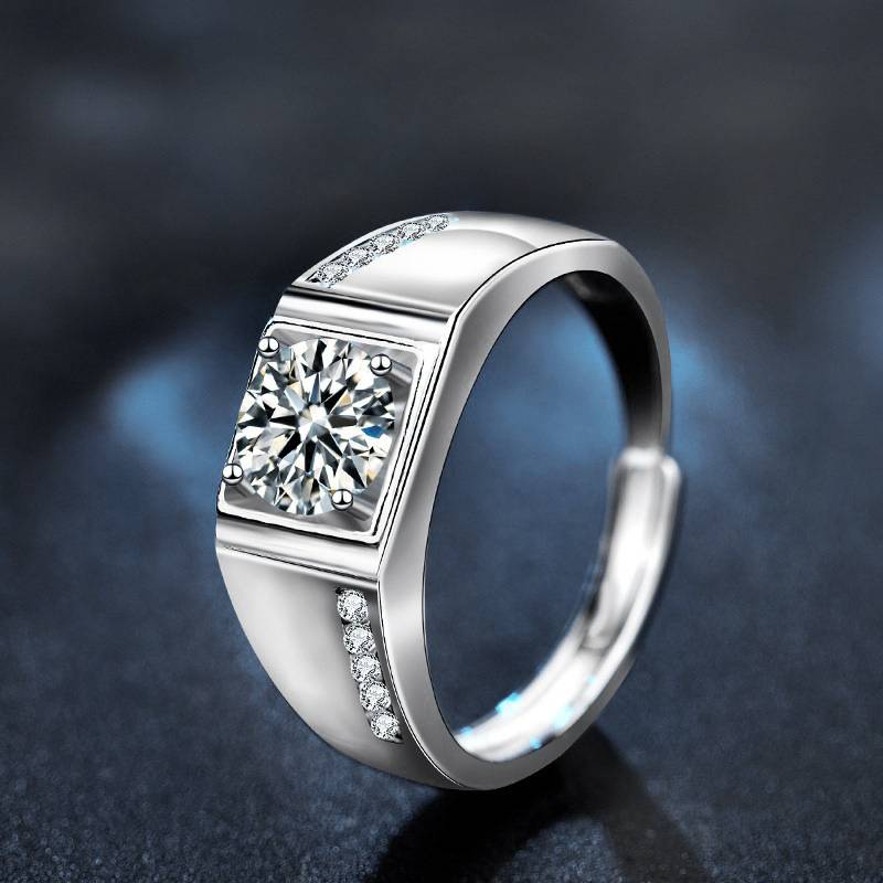 S925 Sterling Silver Moissanite Forever Together Promise Ring