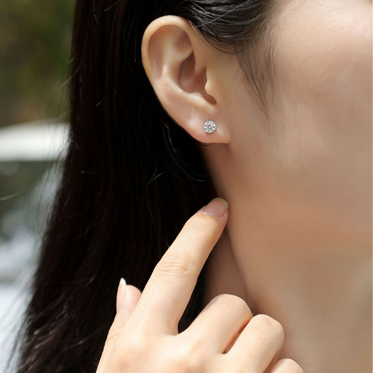S925 Silver Moissanite Stud Earrings