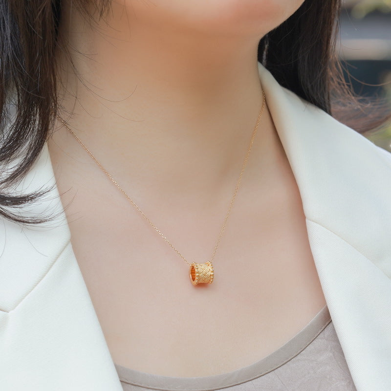 S925 Sterling Silver Slim Waist Wheat Ear Necklace