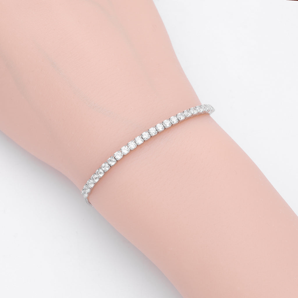 S925 Sterling Silver Diamond-Accented Bracelet