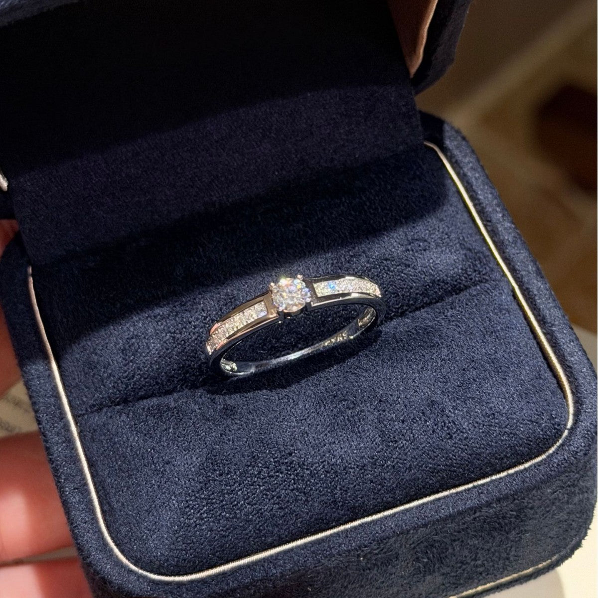 S925 Silver Moissanite Couple's Ring Set