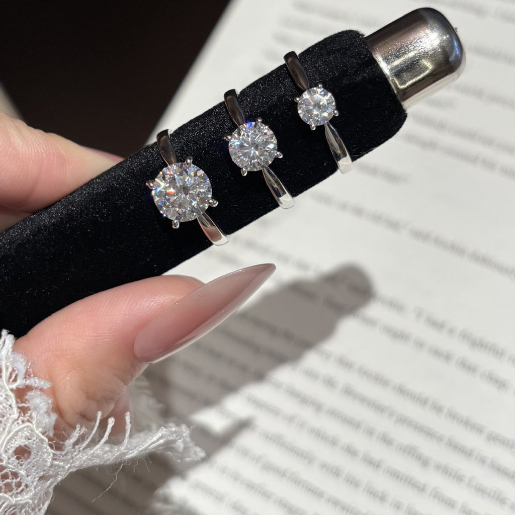 S925 Sterling Silver Moissanite Ring