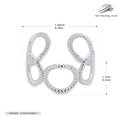 Stylish and unique braided band ring in S925 sterling silver