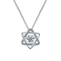S925 Sterling Silver Moissanite Hexagram Pendant Necklace