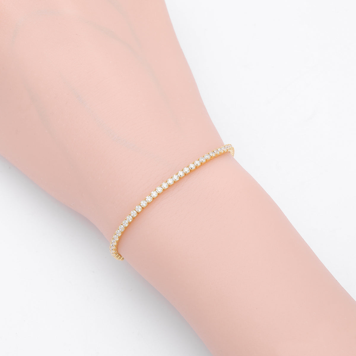 S925 Sterling Silver Micro-Pave Zircon Bracelet