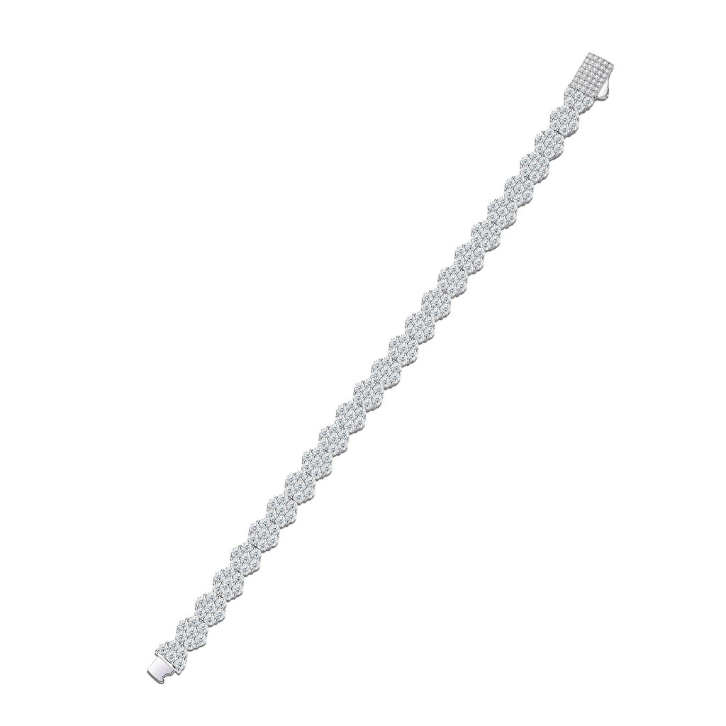 New S925 silver bracelet fully set with moissanite