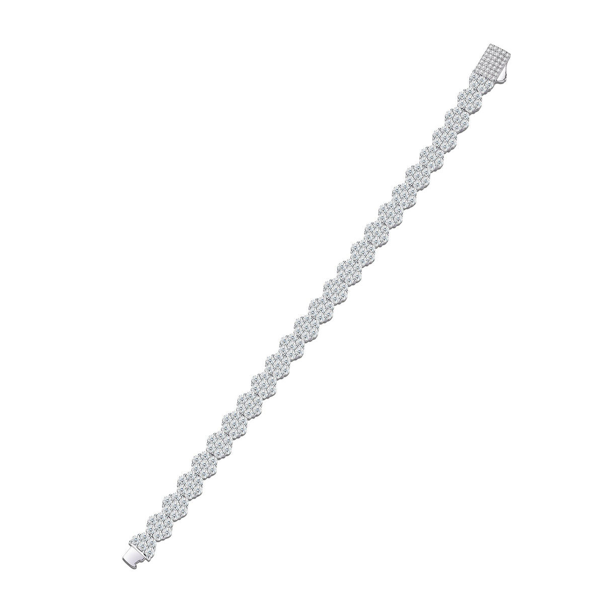 New S925 silver bracelet fully set with moissanite
