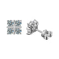 S925 Sterling Silver Moissanite Four-Leaf Clover Stud Earrings