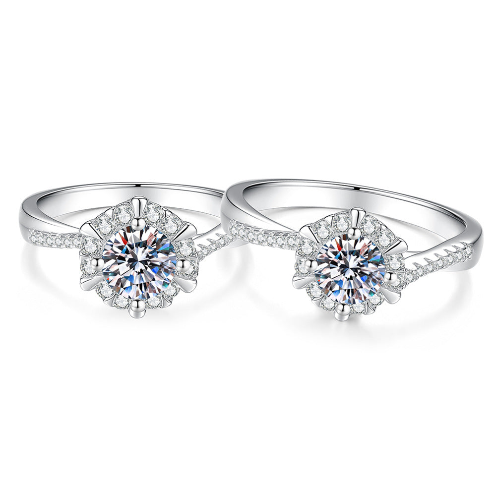 S925 Sterling Silver Moissanite Ring