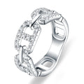 S925 Sterling Silver Hip-Hop Style Moissanite Ring