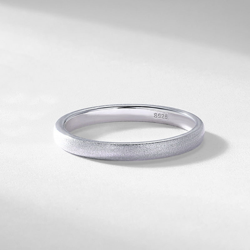 S925 Sterling Silver Feather Double Ring Two-Piece Ring Set
