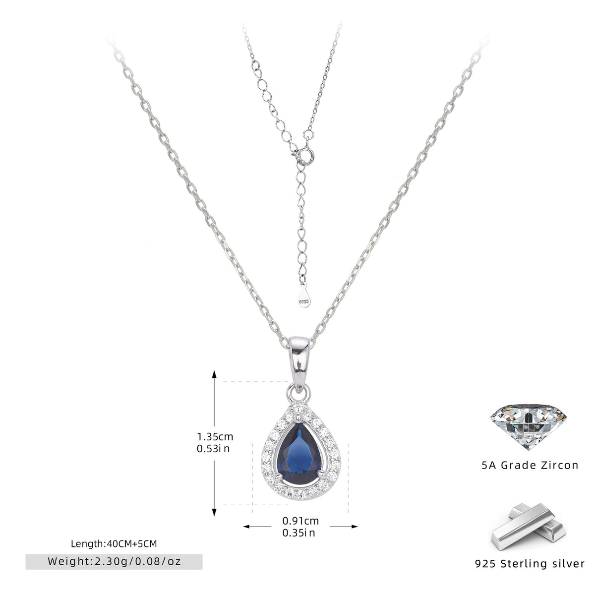European and American style double-layer zircon earrings and light luxury zircon necklace