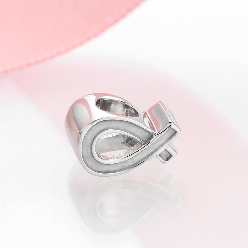 S925 Sterling Silver White Ribbon String Pendant