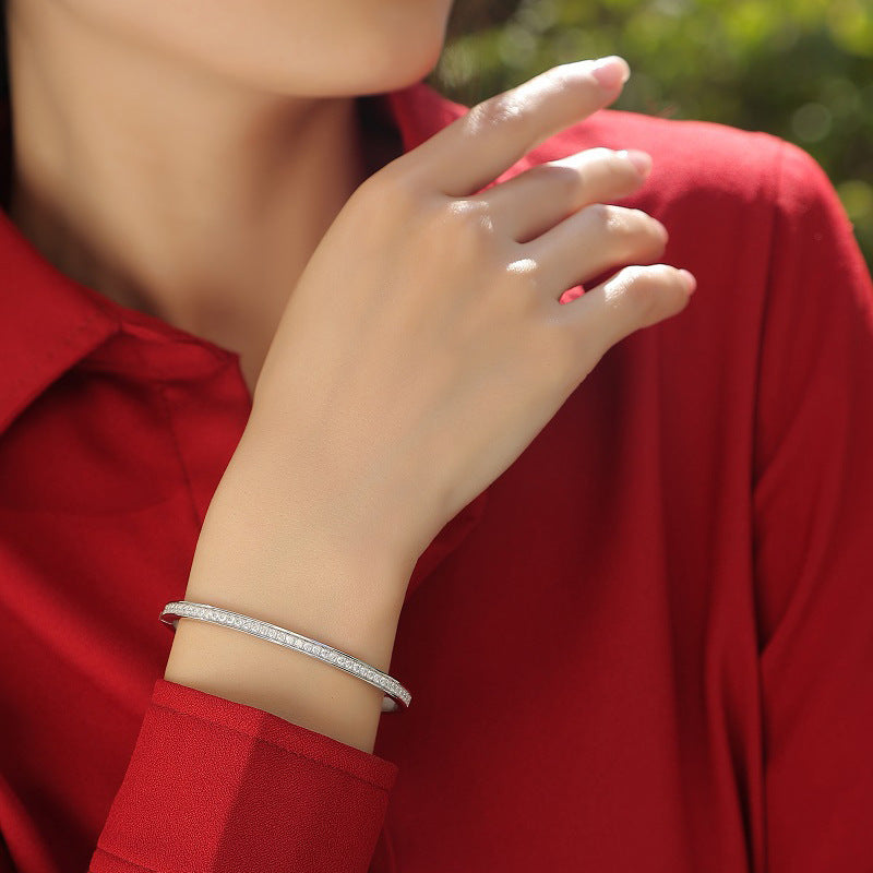 New S925 Silver Moissanite Bracelet