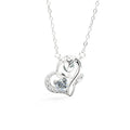 S925 Sterling Silver Rose Heart Moissanite Necklace