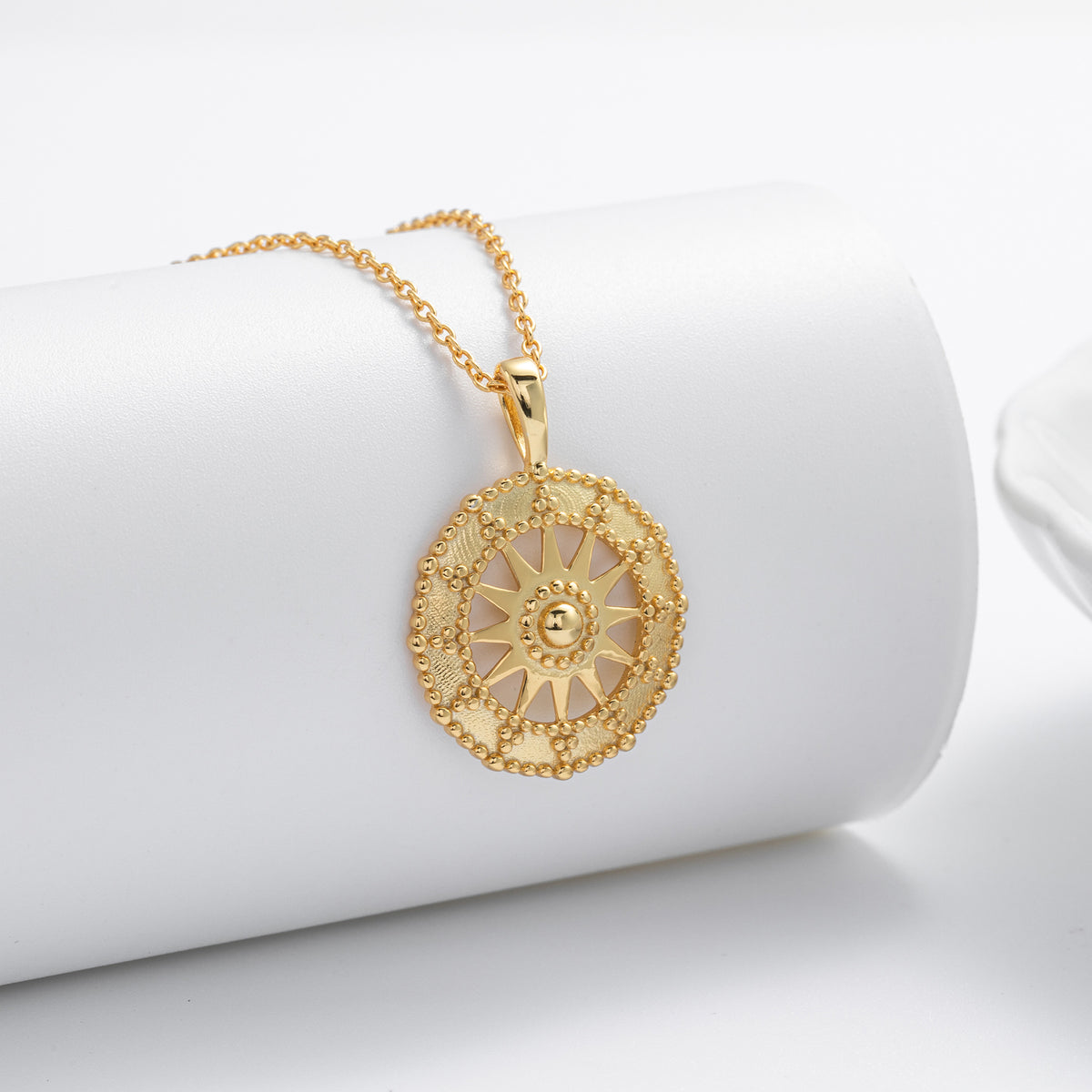 S925 Sterling Silver Creative Hollow Round Pendant Necklace