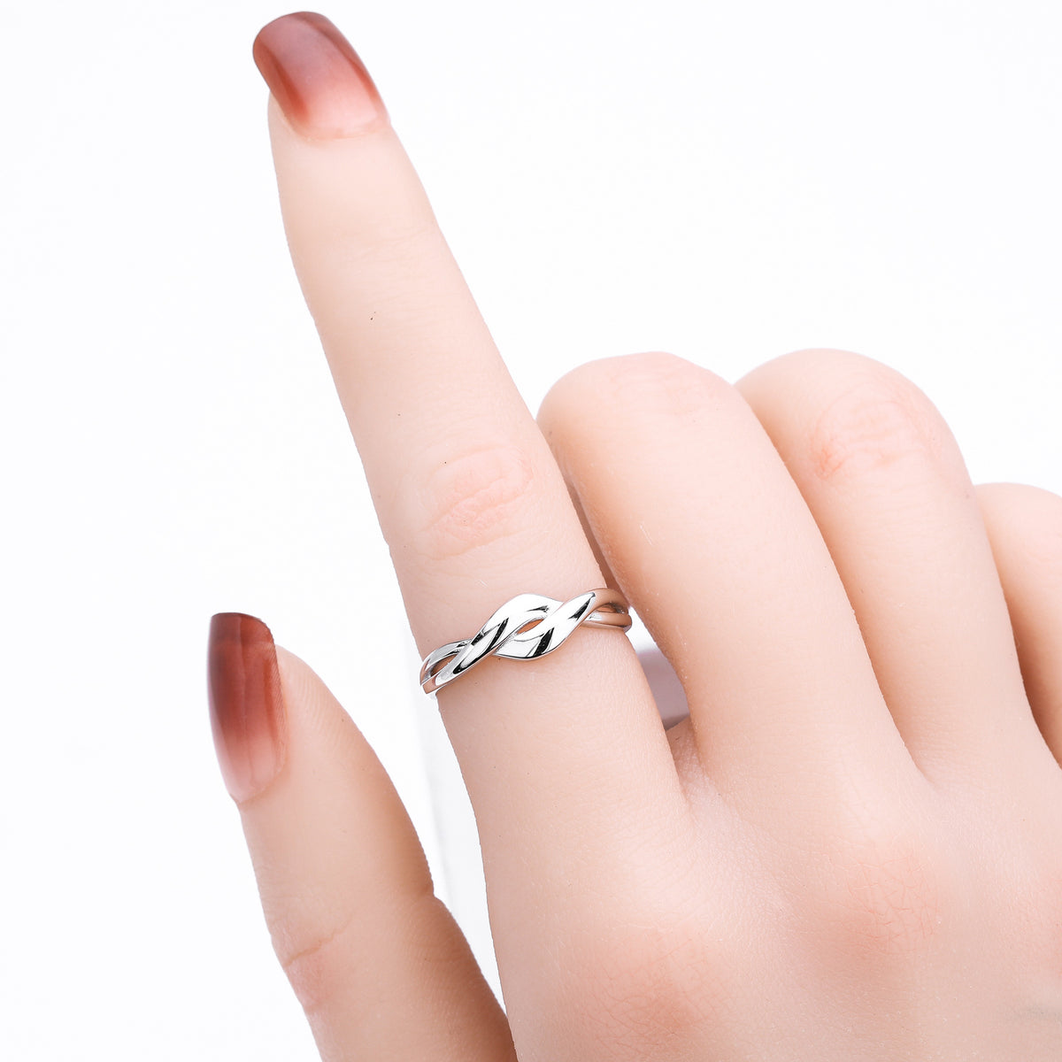 S925 Sterling Silver Ring, Stylish and Unique Plain Wave Pattern