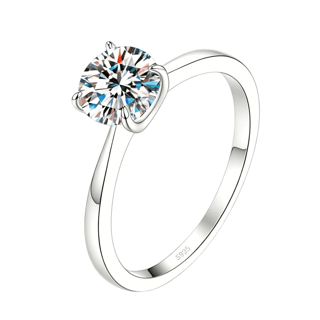 S925 Sterling Silver Moissanite Ring