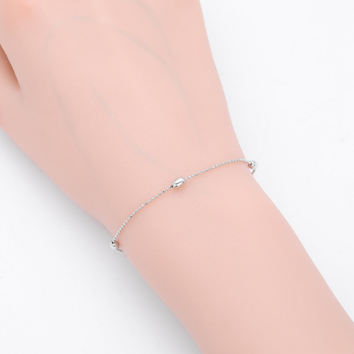 S925 Sterling Silver Tiny Bead Bracelet