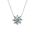 S925 Sterling Silver Moissanite Eight-Claw Pendant Simple Necklace