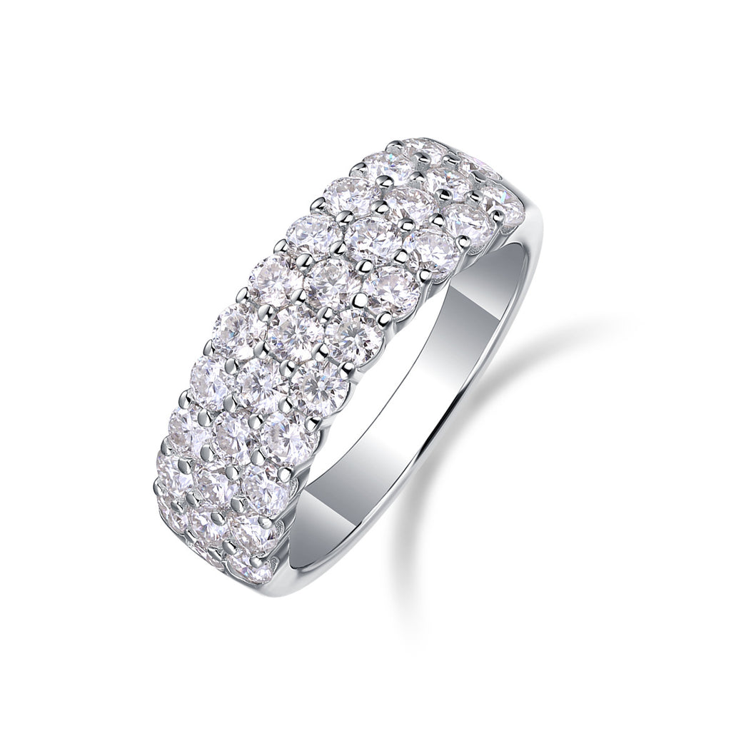 S925 Silver Moissanite Ring