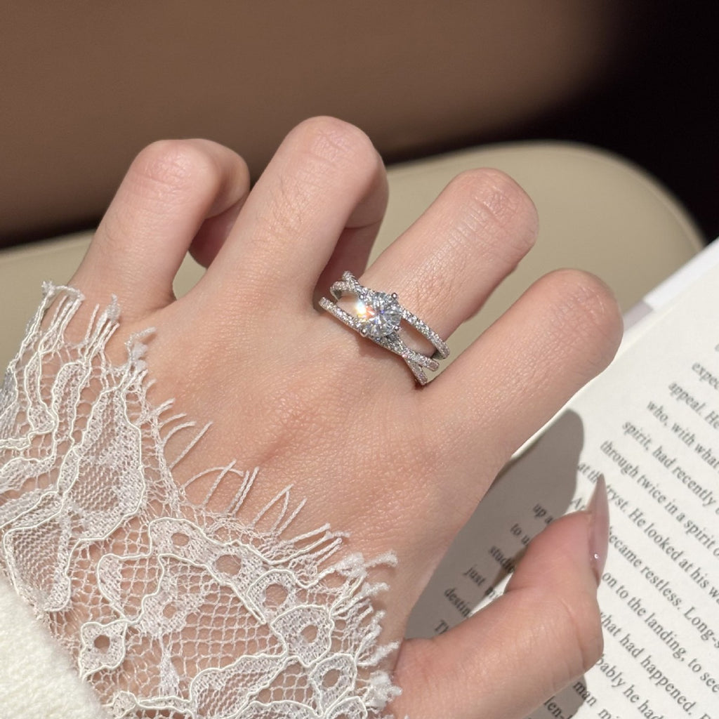 S925 Silver Moissanite Ring