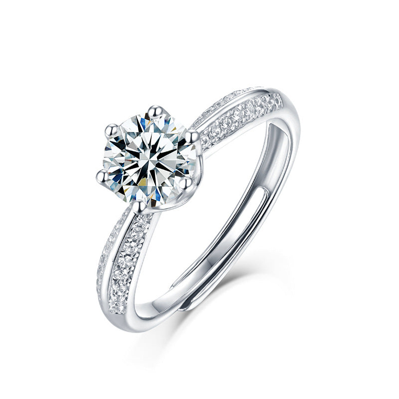 S925 Sterling Silver My Better Half Moissanite Ring