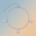 925 Sterling Silver Moissanite Five-Flower Bracelet