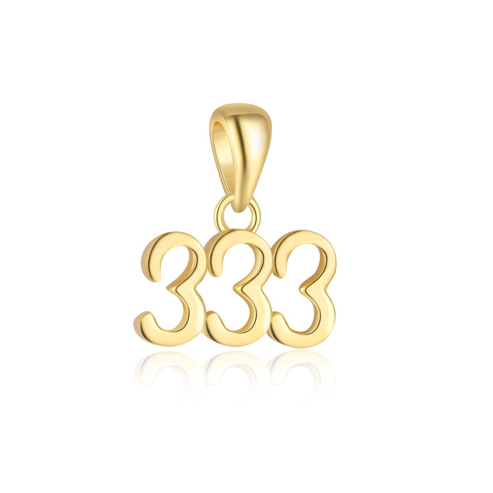 S925 Sterling Silver Number Pendant