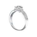 S925 Sterling Silver round Bag Moissanite Ring