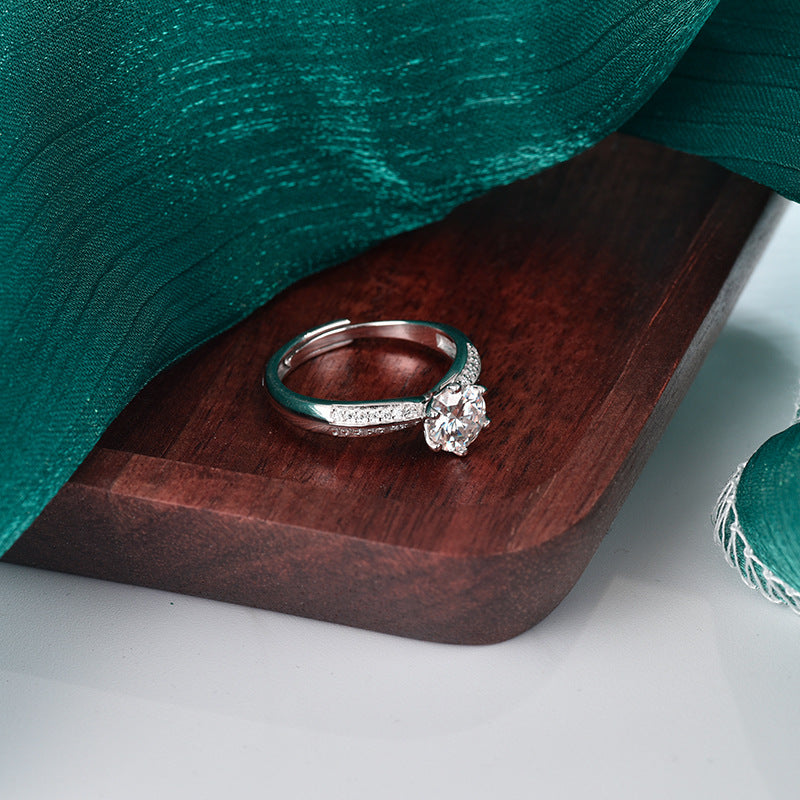 S925 Sterling Silver My Better Half Moissanite Ring