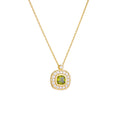 S925 Sterling Silver Square Zircon Pendant Necklace