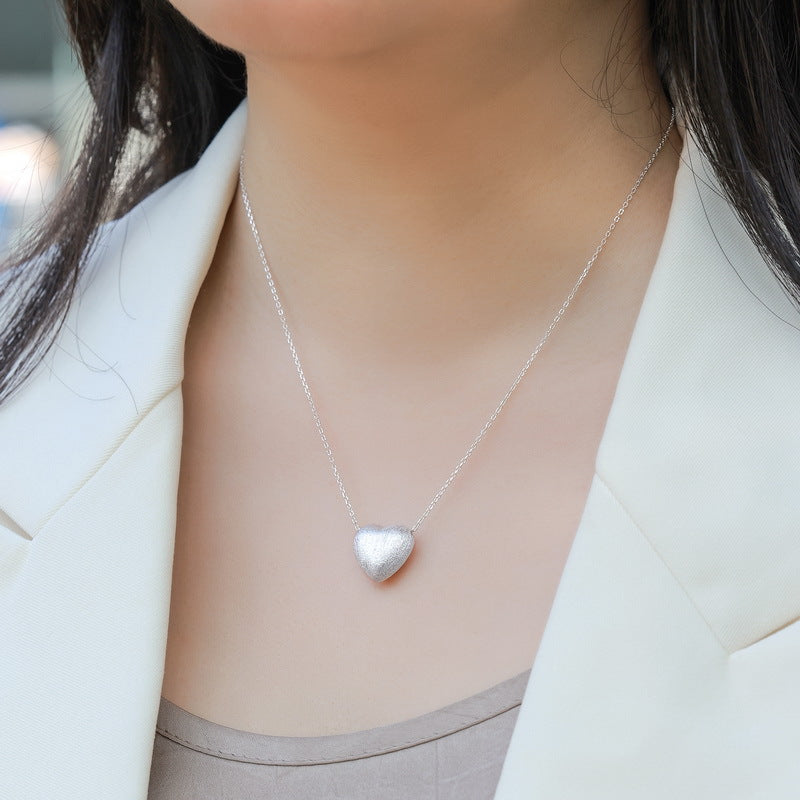S925 Sterling Silver Three-Dimensional Love Necklace