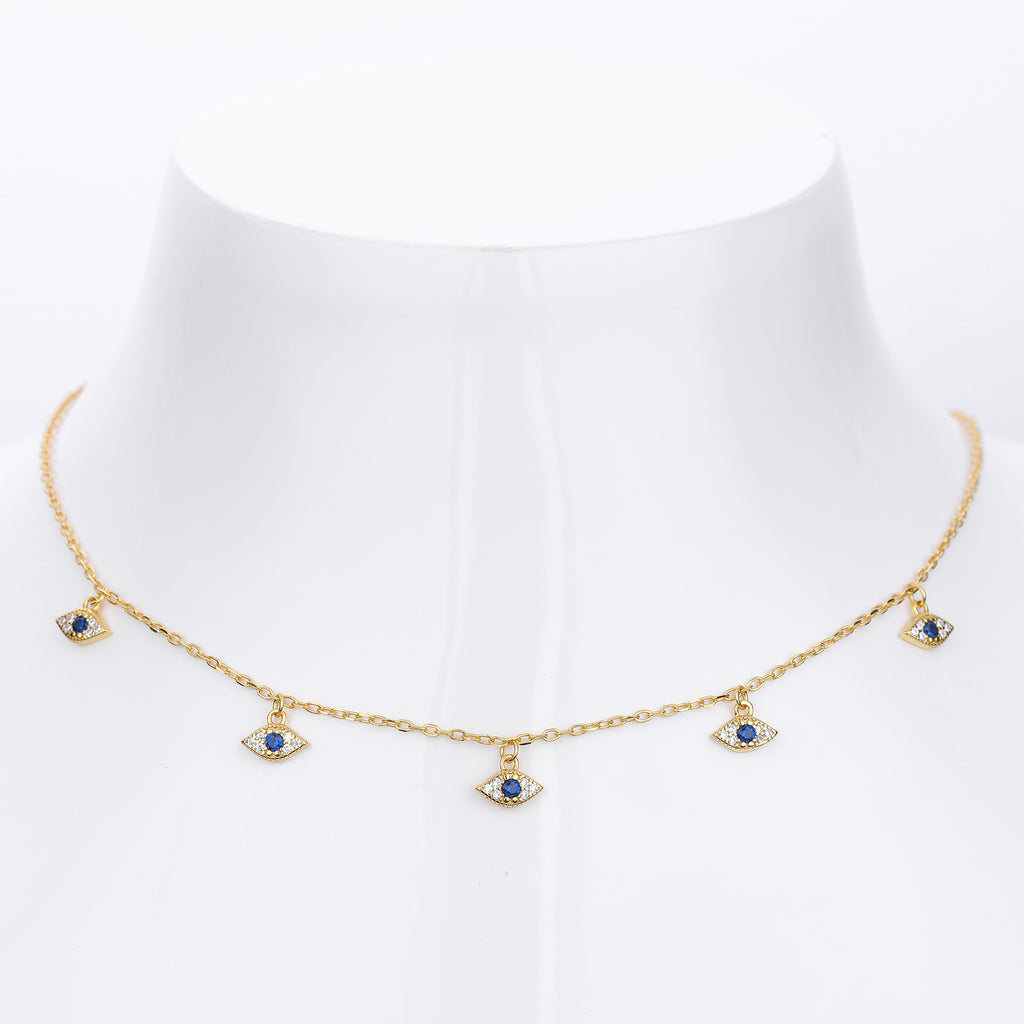 S925 Sterling Silver Fashion Evil Eye Necklace