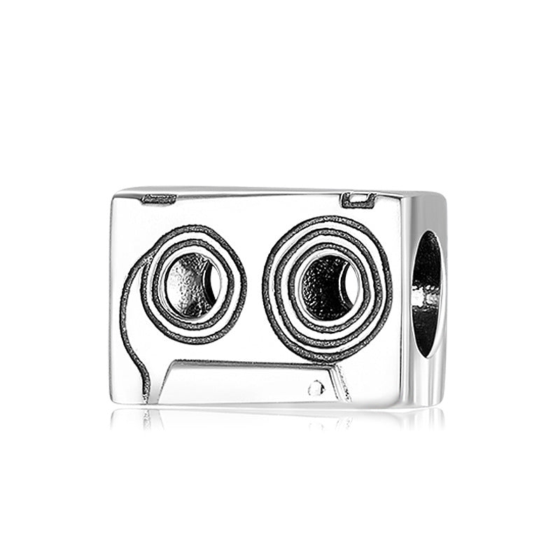 S925 Sterling Silver Tape Shape Pendant