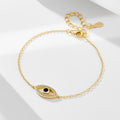S925 Sterling Silver Zircon Devil's Eye Bracelet