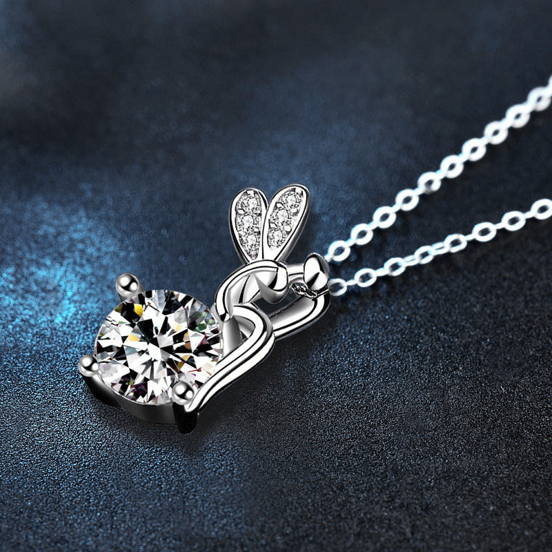S925 Sterling Silver Moissanite FARCENT Pendant Necklace