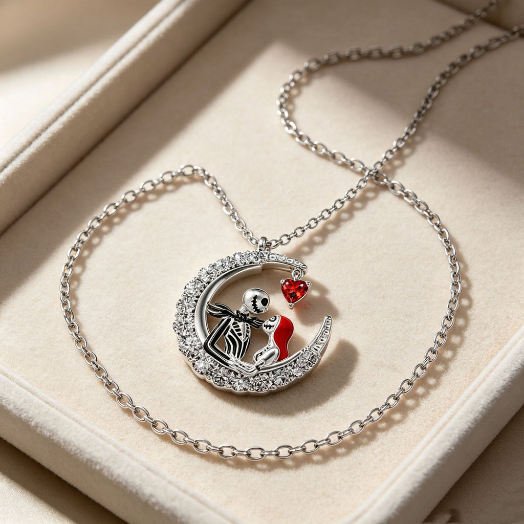 S925 Sterling Silver Halloween Skull Ghost Bride Collarbone Necklace