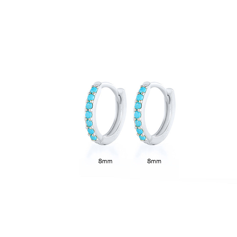 925 Sterling Silver & Zircon Hoop Earrings (men and women)