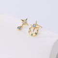 925 Sterling Silver Multicolored Zircon Drop Earrings