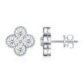 S925 Silver Sweet "Chanel-style" Floral Moissanite Stud Earrings