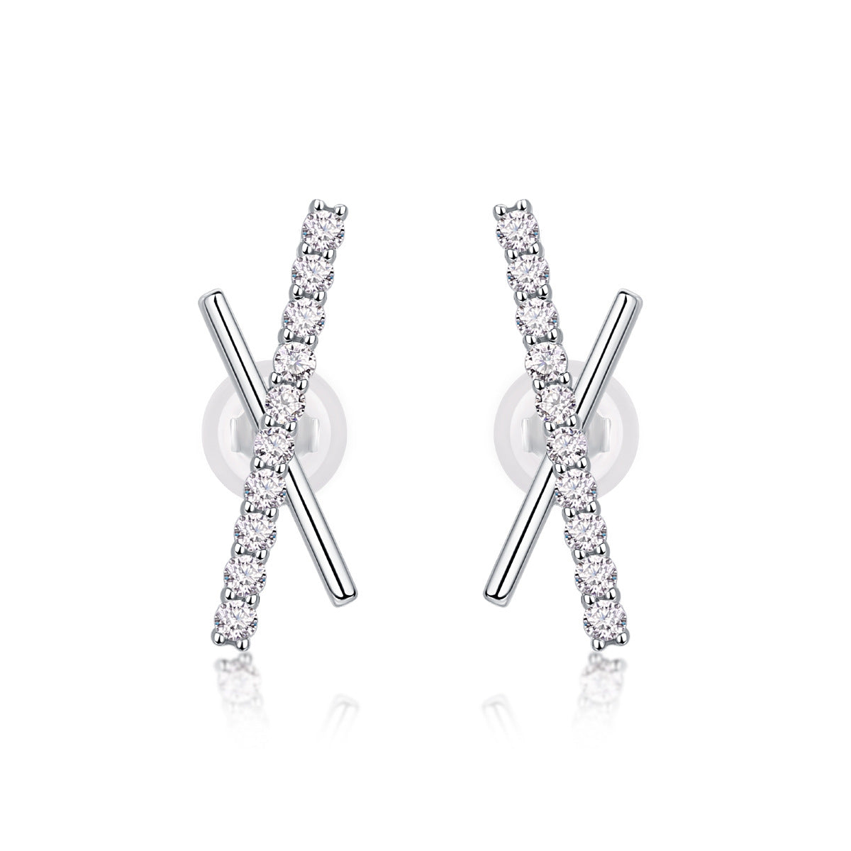 S925 Silver "Skyline Meteor" Moissanite Earrings