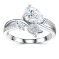 S925 Silver Pear-Shaped Moissanite Ring