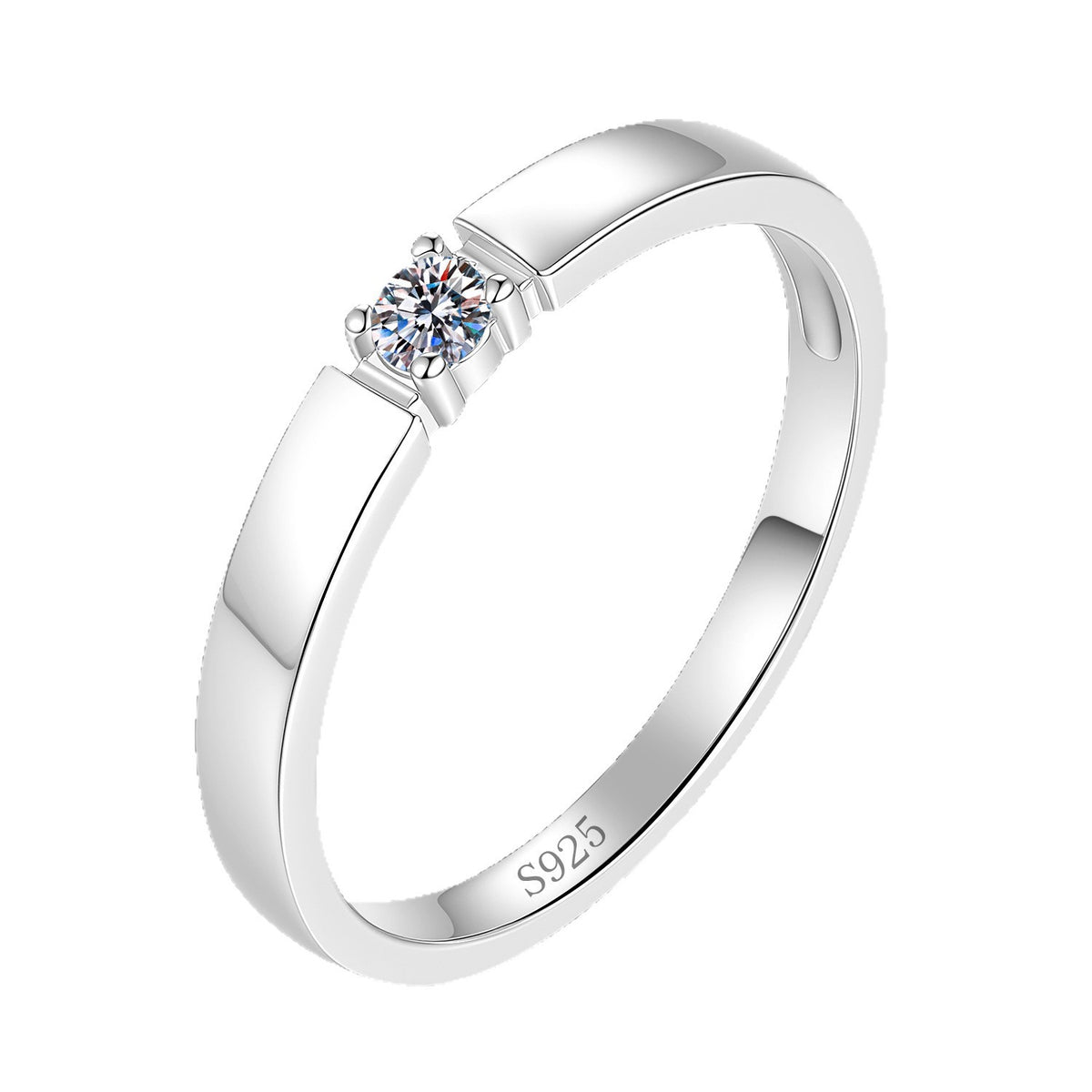 S925 Sterling Silver Moissanite Couple's Rings