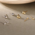 S925 Sterling Silver Irregular Surface Stud Earrings