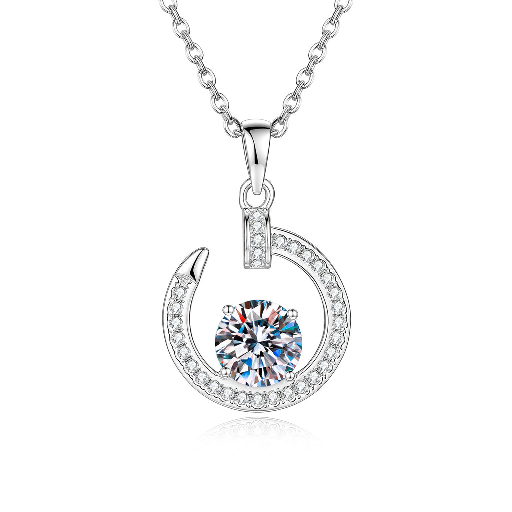 S925 Silver Moissanite Pendant Necklace