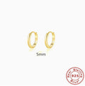S925 Sterling Silver Geometric Hoop Earrings