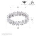 925 Sterling Silver Korean-Style V-Shaped Ring with Inlaid Zirconia