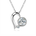 S925 Sterling Silver Moissanite Loving Heart Pendant Necklace